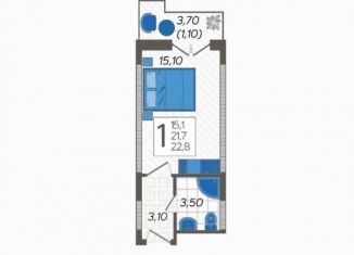 Продается квартира студия, 22.8 м2, Сочи, ЖК Летний