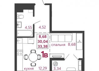 Продажа 1-ком. квартиры, 33.4 м2, Пензенская область