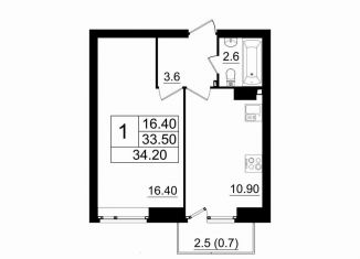 Продажа 1-ком. квартиры, 33.8 м2, Ленинградская область, жилой комплекс Итальянский Квартал, 5