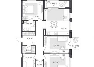 Продаю 3-ком. квартиру, 94 м2, Уфа, улица 50 лет СССР, 39к11