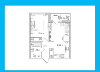 Продается однокомнатная квартира, 36.2 м2, Санкт-Петербург, Михайловская дорога, 16к3