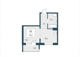 Продаю 1-комнатную квартиру, 31.2 м2, Новосибирск, Кировский район, улица Сибиряков-Гвардейцев, 51к3