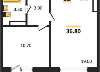 Однокомнатная квартира на продажу, 36.8 м2, Новосибирская область