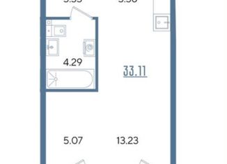 Продам квартиру студию, 33.1 м2, Казань, Авиастроительный район