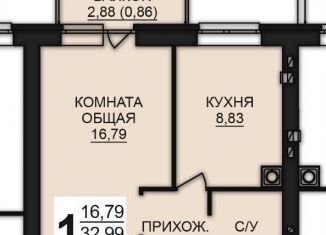 Продается 1-ком. квартира, 35.5 м2, Богданихское сельское поселение