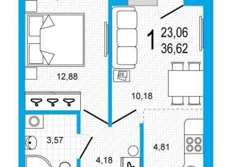 Продажа 2-ком. квартиры, 36.6 м2, Нефтекамск, улица Евгения Столярова, 16