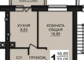 Продажа однокомнатной квартиры, 34.6 м2, Богданихское сельское поселение