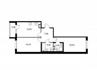 Продам 2-ком. квартиру, 61.2 м2, Санкт-Петербург