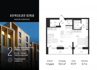 Продается 2-ком. квартира, 76.5 м2, Новосибирск, улица Аэропорт, 49/2