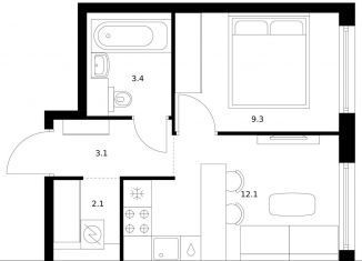 Продажа 1-комнатной квартиры, 30 м2, Москва, ЗАО