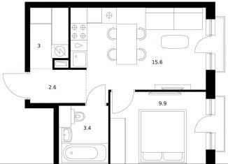 Продажа 1-ком. квартиры, 34.5 м2, Москва, ЗАО