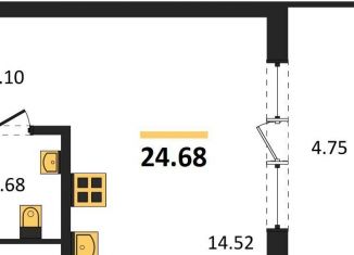 Продаю квартиру студию, 24.7 м2, Воронеж, Железнодорожный район, набережная Чуева, 7