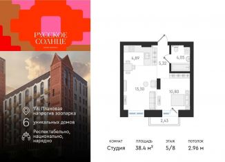 Продается квартира студия, 38.4 м2, Новосибирск, жилой комплекс Русское солнце, 6