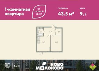 Продам двухкомнатную квартиру, 43.5 м2, село Молоково, жилой комплекс Ново-Молоково, 13