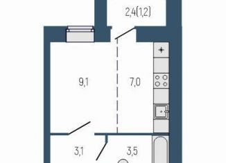 Продажа 1-комнатной квартиры, 24.2 м2, Свердловская область