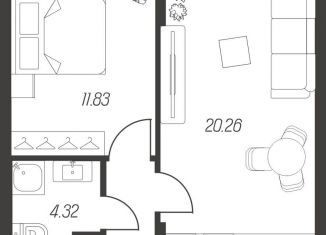 Продам 1-ком. квартиру, 40.1 м2, Тула