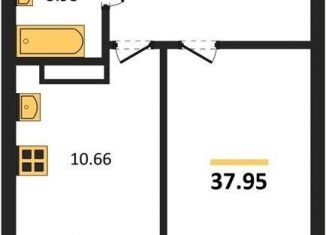 Однокомнатная квартира на продажу, 38 м2, Новосибирская область