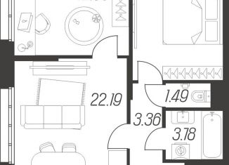 Продам 2-комнатную квартиру, 59.7 м2, Тула