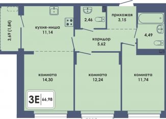 Продается 3-комнатная квартира, 67 м2, Пермь, Ленинский район