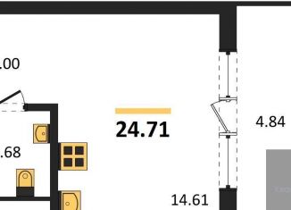 Продажа квартиры студии, 24.7 м2, Воронеж, Железнодорожный район, набережная Чуева, 7