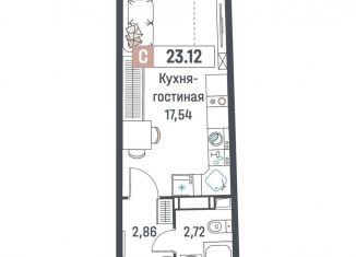 Продаю квартиру студию, 23.1 м2, Мурино