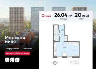 Продажа квартиры студии, 26 м2, Санкт-Петербург, метро Проспект Ветеранов