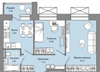 Продажа двухкомнатной квартиры, 49 м2, Киров, Ленинский район, улица 4-й Пятилетки, 86