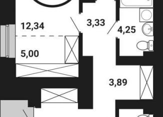 Продается трехкомнатная квартира, 71.2 м2, Уфа, ЖК Цветы Башкирии