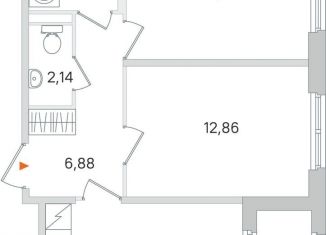 Продается 2-комнатная квартира, 54.4 м2, Пушкин