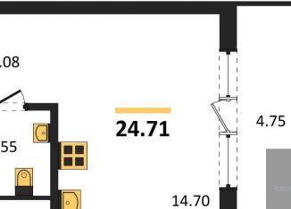 Продаю квартиру студию, 24.7 м2, Воронеж, Железнодорожный район, набережная Чуева, 7