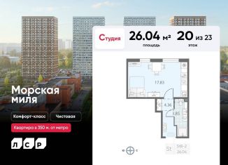 Продам квартиру студию, 26 м2, Санкт-Петербург, метро Ленинский проспект