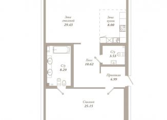 Продам 1-комнатную квартиру, 91.2 м2, Санкт-Петербург, Воскресенская набережная, 32, метро Площадь Ленина