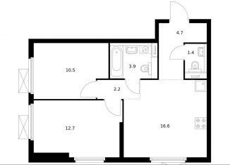 Продажа двухкомнатной квартиры, 52 м2, Москва, метро Братиславская, жилой комплекс Люблинский Парк, 14.1