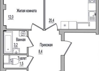 Продаю 2-ком. квартиру, 58.7 м2, Псковская область, улица Героя России Досягаева, 4