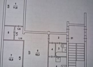 Продается трехкомнатная квартира, 57.5 м2, Волгоград, улица Быстрова, 86, Кировский район