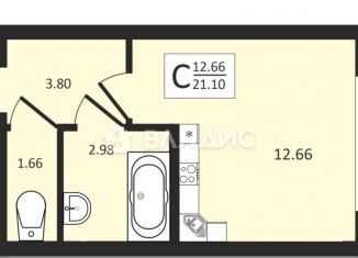 Продам квартиру студию, 21.1 м2, Санкт-Петербург, Кубинская улица, 82к3с1, метро Звёздная