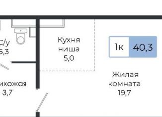 Продается 1-ком. квартира, 40.3 м2, Красноярский край, жилой комплекс Три слона, 3