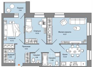 Продается 3-ком. квартира, 70 м2, Киров, Ленинский район, улица Дмитрия Козулева, 2к1