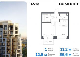 Продаю однокомнатную квартиру, 36.6 м2, Москва, жилой комплекс Нова, к1