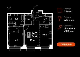 Продается 2-ком. квартира, 54.6 м2, Москва, СЗАО, жилой комплекс Сидней Сити, к5/1