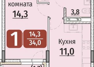 Продам 1-ком. квартиру, 35.7 м2, Чебоксары, Калининский район