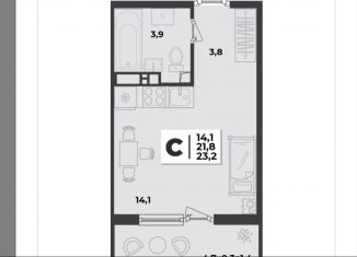 Квартира на продажу студия, 23.2 м2, Краснодарский край