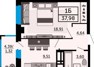 Продается 1-комнатная квартира, 38 м2, Ростов-на-Дону