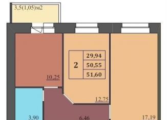 Продаю двухкомнатную квартиру, 51.6 м2, Ярославль, Дзержинский район