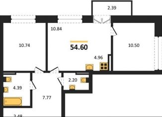 Продается 2-ком. квартира, 54.6 м2, Новосибирск, улица Титова, 48, Ленинский район