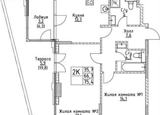 Продается 2-комнатная квартира, 66.3 м2, Москва, улица Миклухо-Маклая, вл23, метро Университет дружбы народов