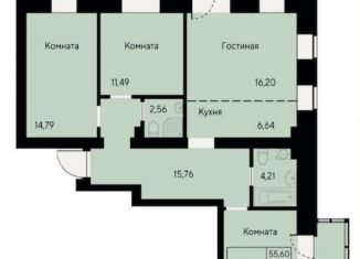 Продаю 3-ком. квартиру, 86.8 м2, Красноярск, улица Елены Стасовой, 80