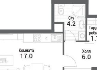 Продам квартиру студию, 28.9 м2, Москва, жилой комплекс Нагатино Ай-Ленд, к1, метро Технопарк