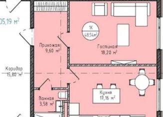 Продажа однокомнатной квартиры, 48.5 м2, Дагестан