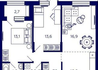 Продается квартира со свободной планировкой, 71.2 м2, Уфа, Октябрьский район, улица Энтузиастов, 7